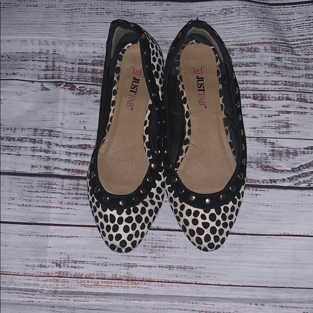 Black & White Polka Dot Flats